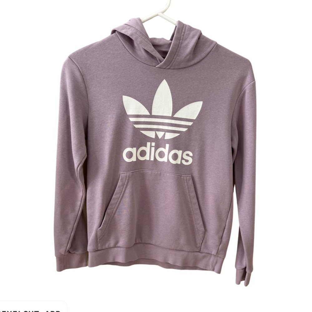 Adidas light purple logo hoodie size medium